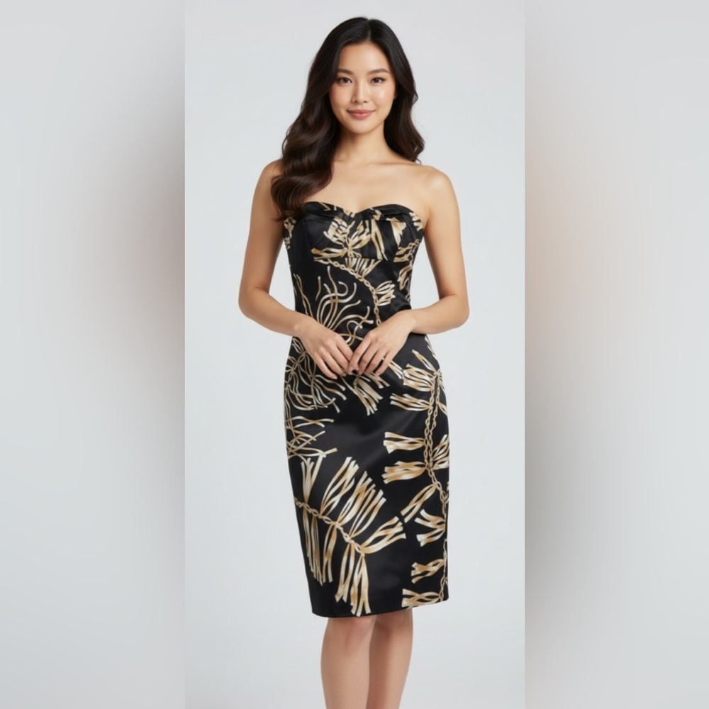 Gorgeous Strapless satin dress.